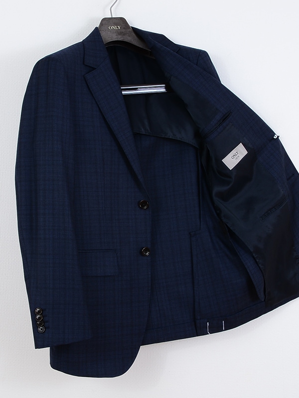 ≪WEB準新作≫REDA/レダ/SUPER130'S/毛100％/ネイビー/チェック