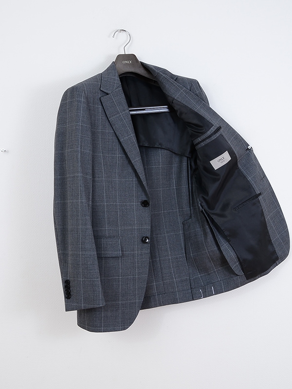 ≪WEB準新作≫CANONICO/カノニコ/SUPER110'S/毛100％/グレー/チェック