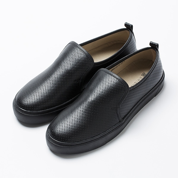 ORIGAMIX レザースリッポン ブラック×ブラック | シューズ | ORIGAMIX