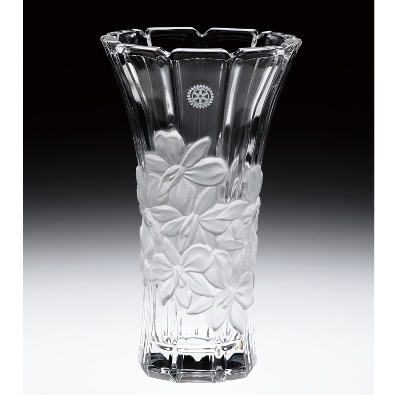 ≪KAGAMI≫江戸切子花瓶<笹っ葉に四角籠目紋＞ | ギフト・記念品