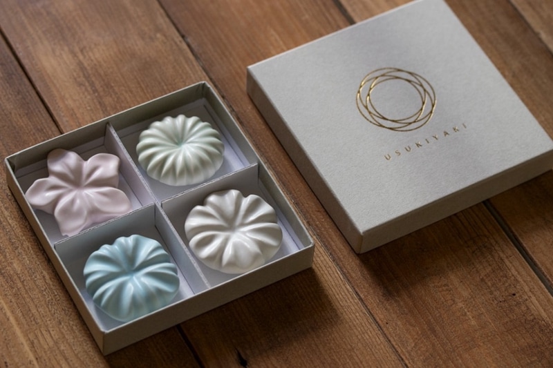 臼杵焼 輪花箸置き4個セット