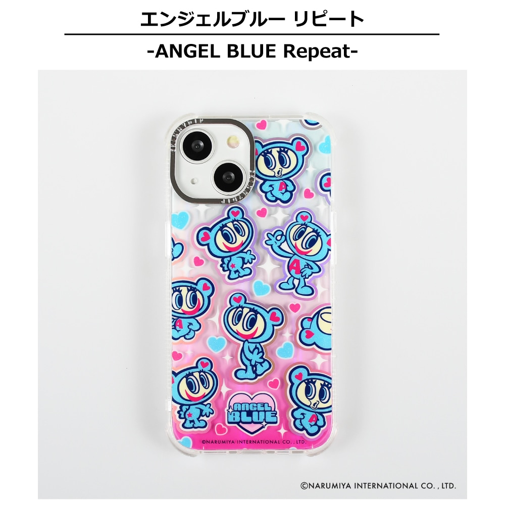 iPhone14/15/16シリーズ用 ケースエンジェルブルー リピート | iPhone