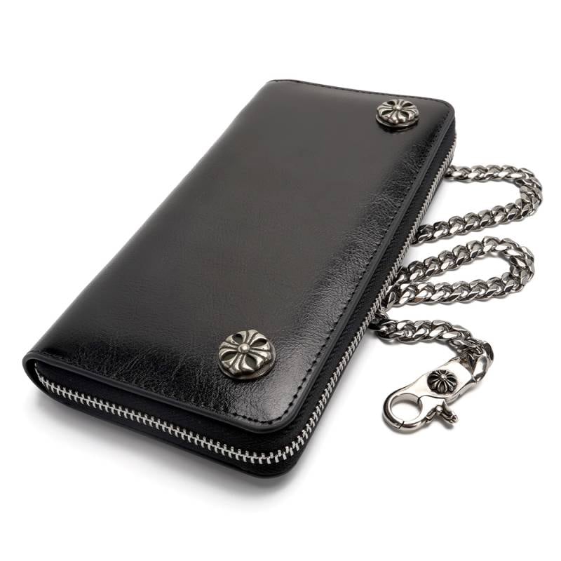 本革 クロスコンチョ付き長財布 チェーン [l028] | 財布・ウォレット