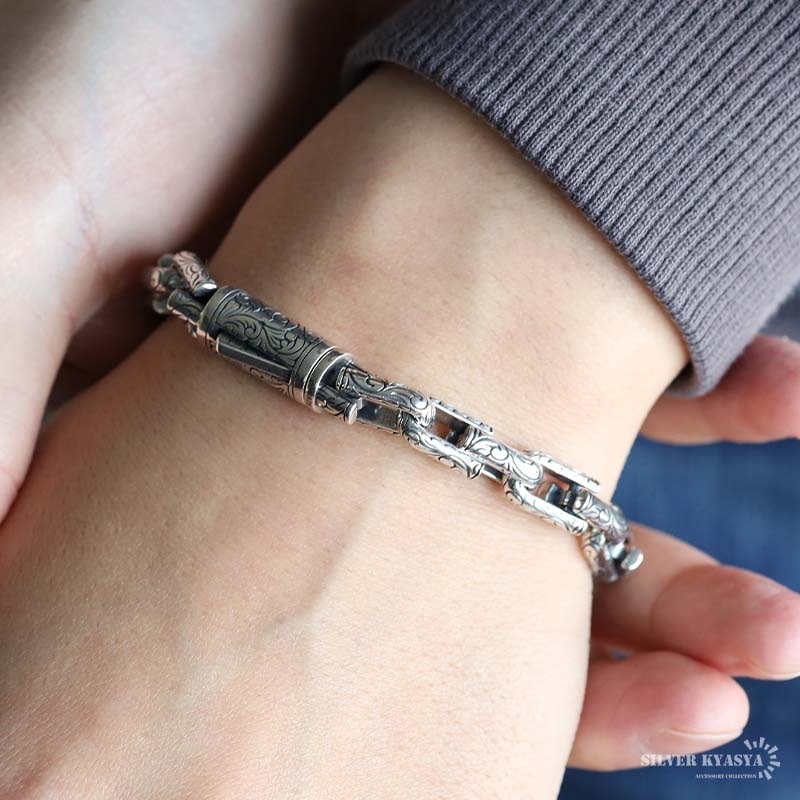 シルバー925 唐草Uチェーンブレスレット [bs290] | ブレスレット