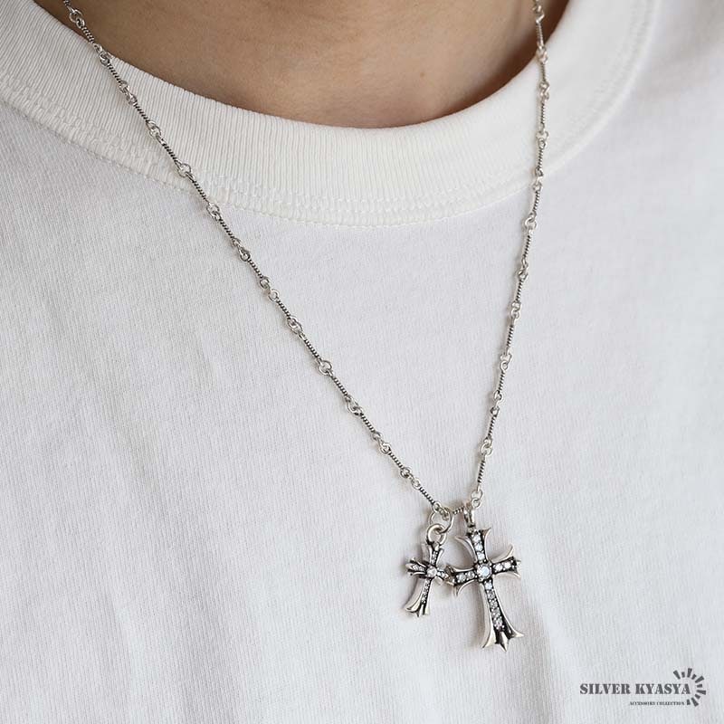 ダブルクロスネックレス ツイストチェーン 2色 [n074] | スタイルで