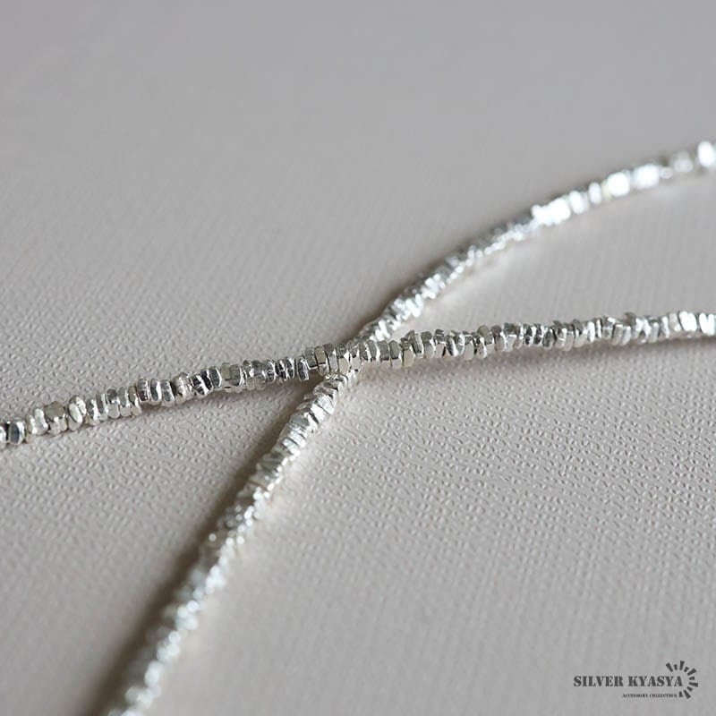 シルバー925 不揃いビーズネックレス [cn120] | お洒落なレディース