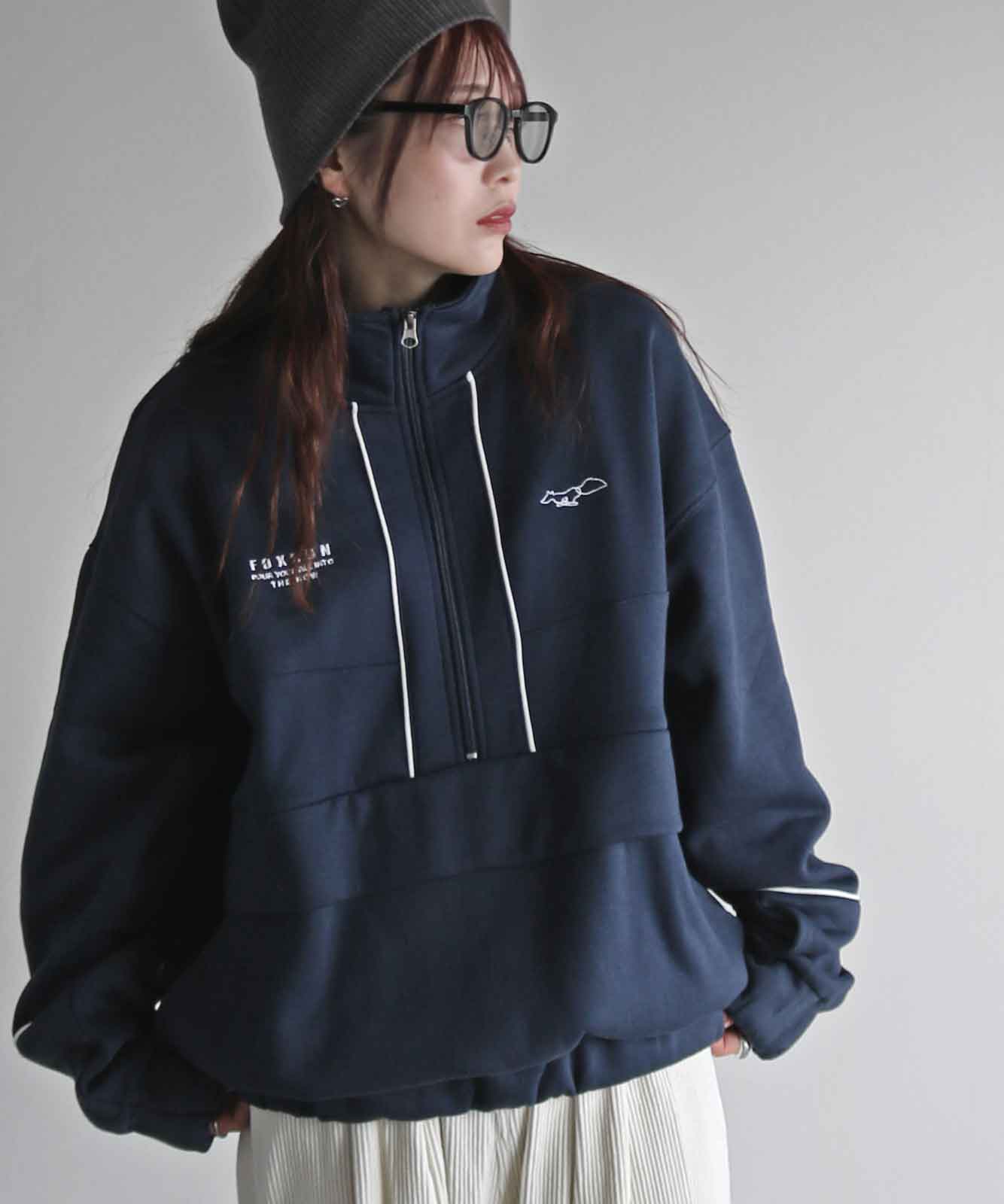 50%OFF】【FOXRUN/フォックスラン】 別注 パイピング切替ハーフジップ