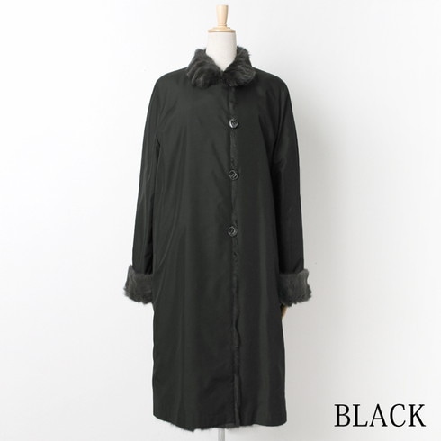 送料無料 ロシアリスファー リアルファー 毛皮 2WAY リバーシブル