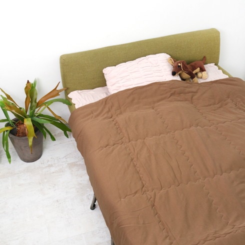 送料無料 訳あり モリリン 日本製 キャメル肌掛け布団○シングル