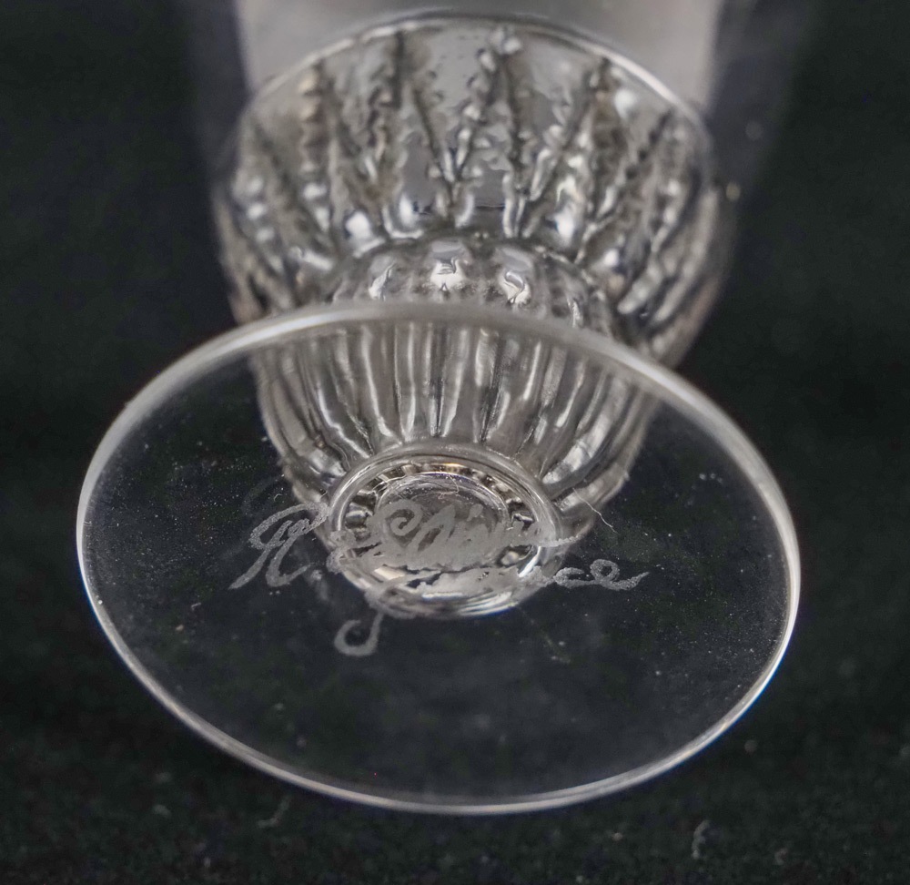 ルネ・ラリック 「ワイングラス：CHAMPIGNY」（◇2客在庫あり