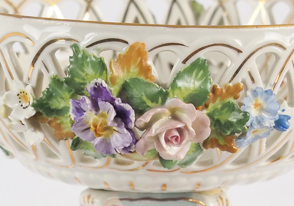 ドレスデン 「花文透かしコンポート」 | | アトリエ・ブランカ