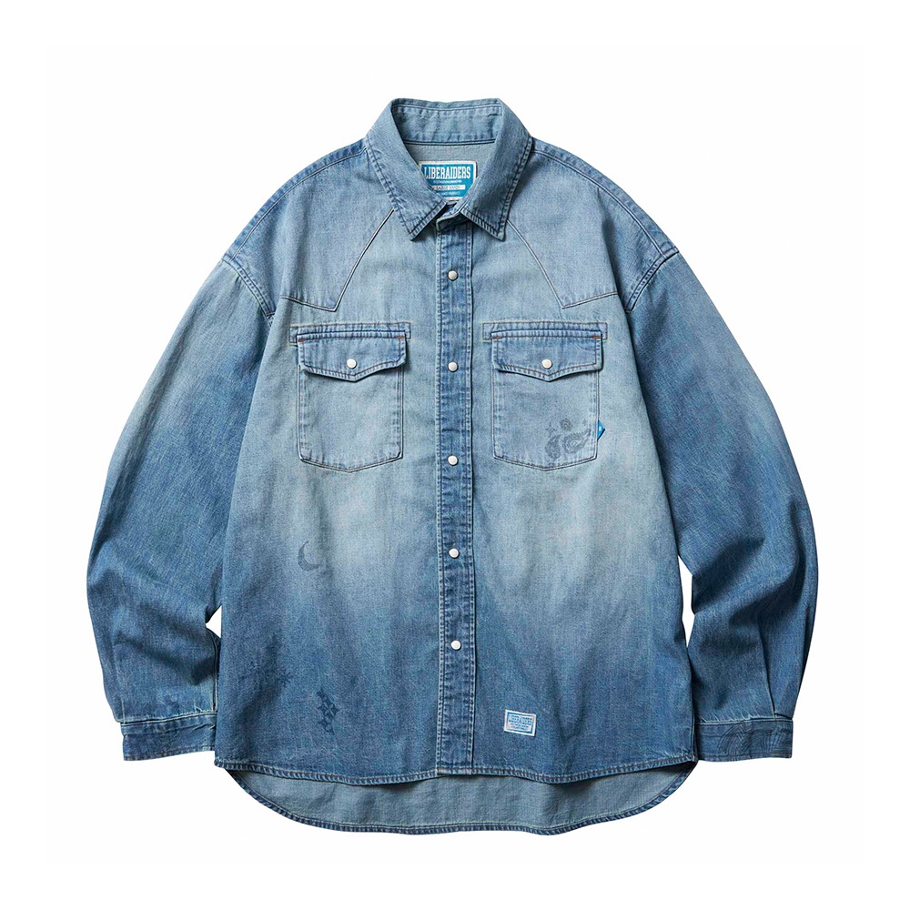 Liberaiders リベレイダース VINTAGE WASH DENIM SHIRT デニムシャツ