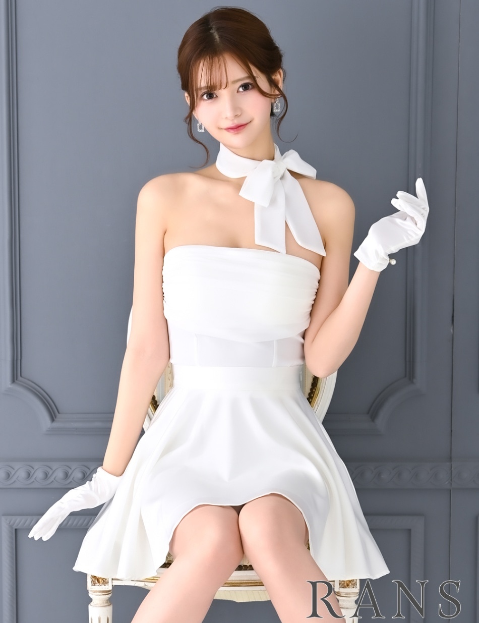 即納][instock]【RANS】ミニ/ドレス/セットアップ/ホワイト/ベア
