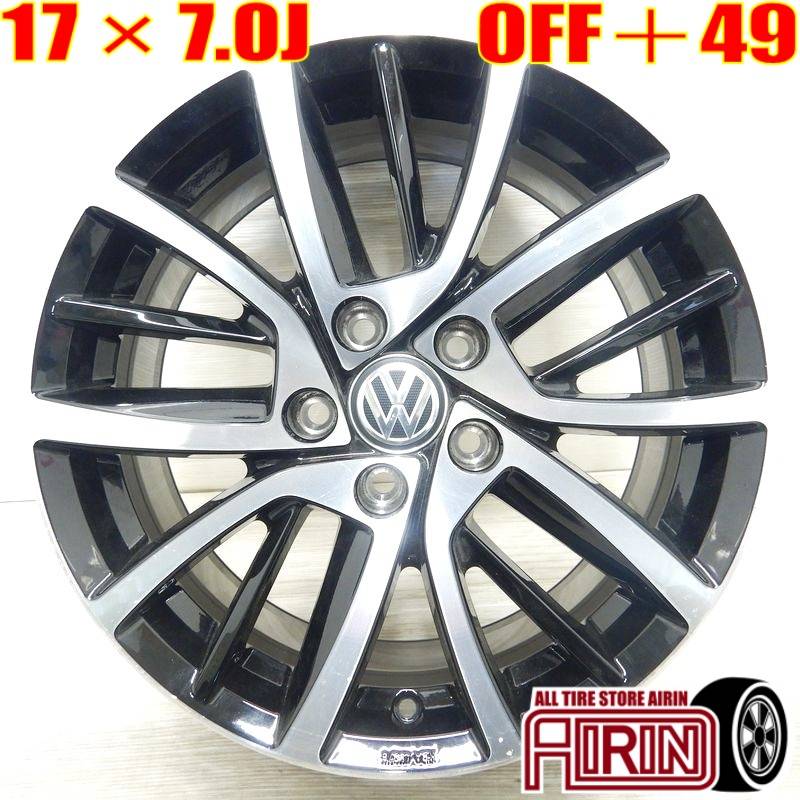 中古 17インチ アルミ フォルクスワーゲン ゴルフ7 純正 1本単品<BR