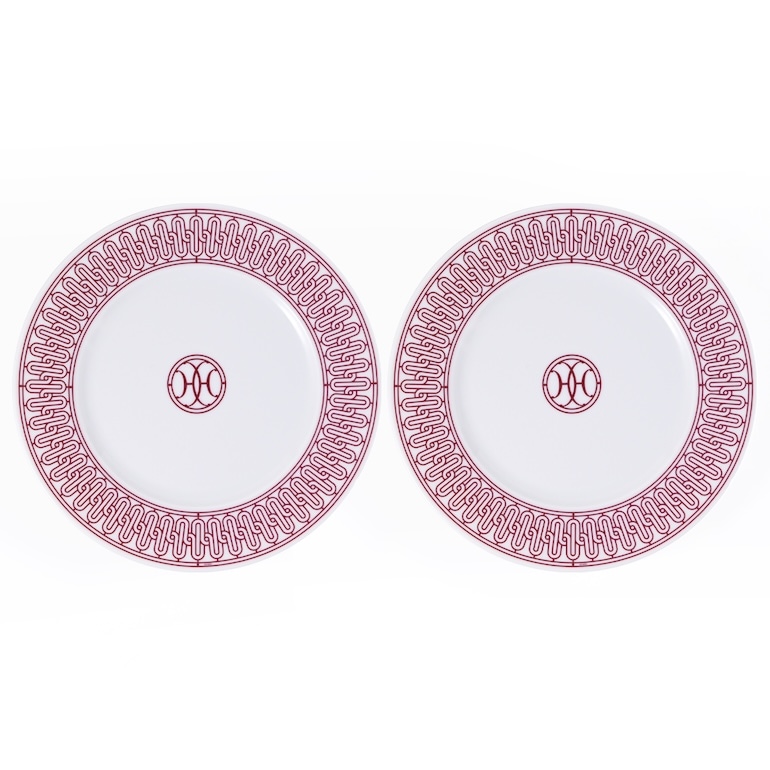 エルメス HERMES プレート ペア Hデコ H DECO ROUGE Hデコ アッシュ