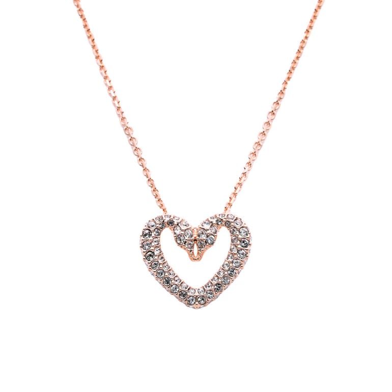 スワロフスキー SWAROVSKI ネックレス レディース Una ハート S ローズ