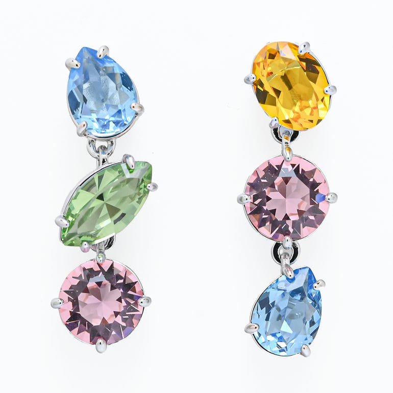 スワロフスキー SWAROVSKI ピアス Gema ドロップイヤリング マルチ