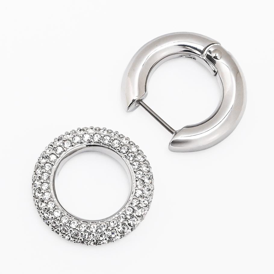 スワロフスキー SWAROVSKI ピアス 2023AW Dextera フープピアス クリア