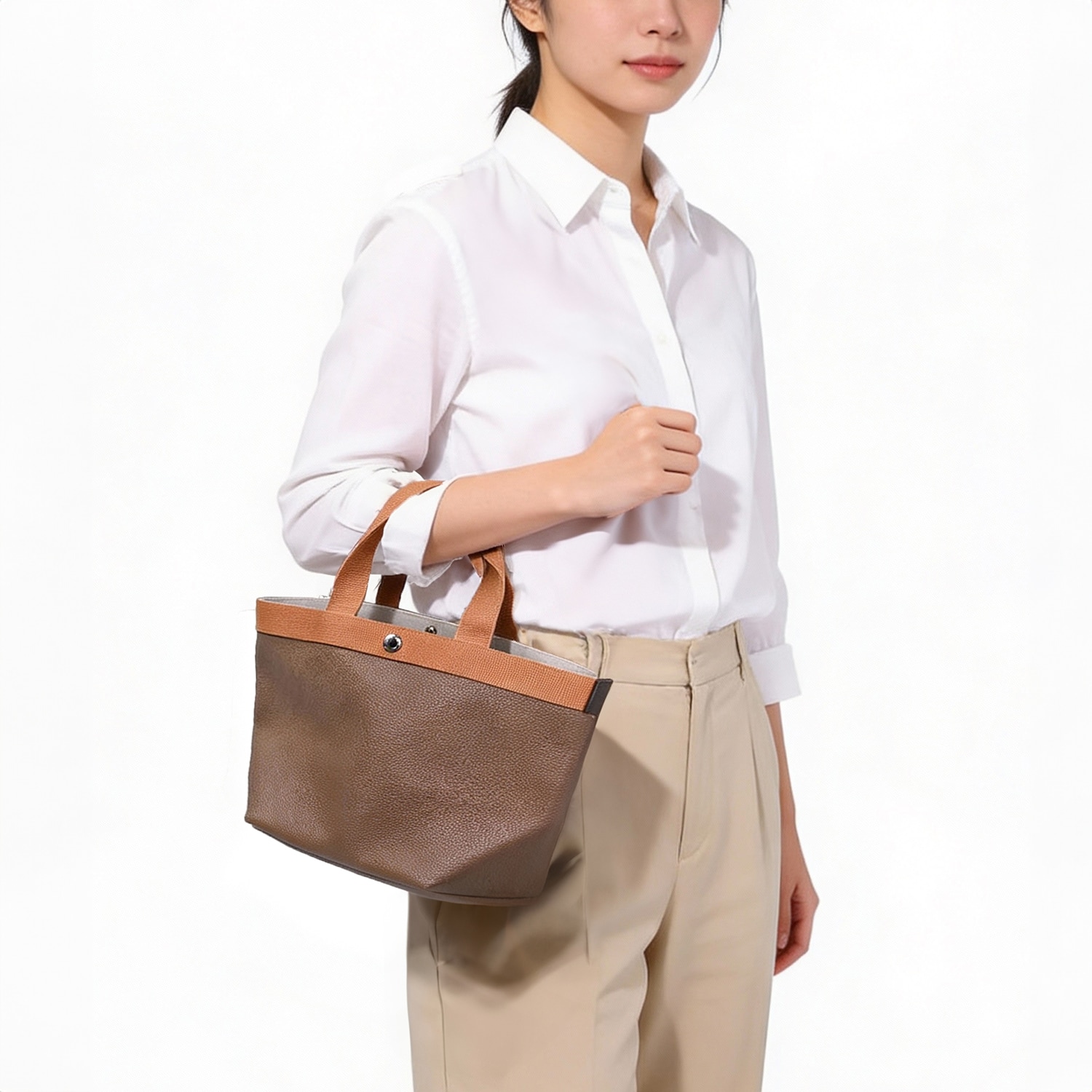 エルベシャプリエ トートバッグ レディース 舟形 M リュクス