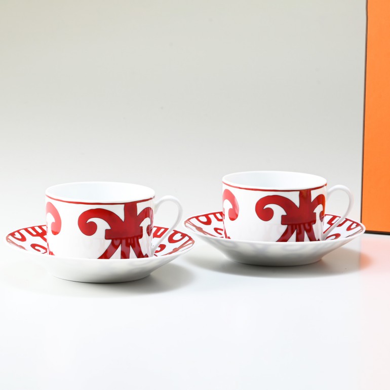 エルメス HERMES ガダルキヴィール レッド 11015P2 モーニングカップ