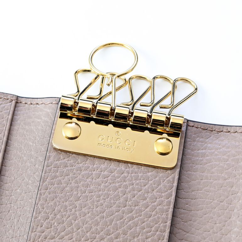 名入れ可有料】グッチ GUCCI キーケース プチ マーモント ダラーカーフ