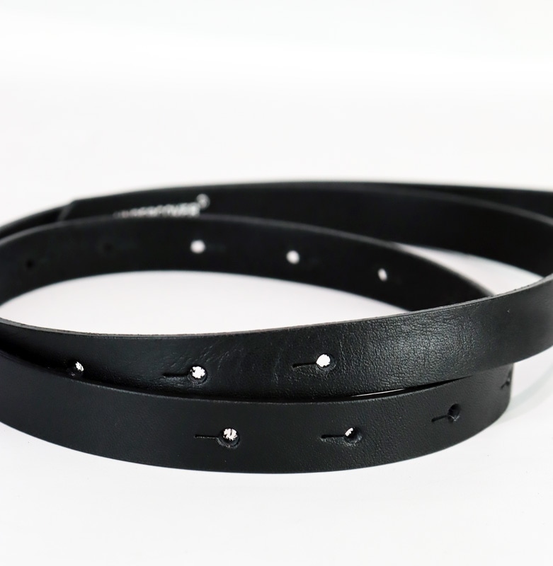 UNDERCOVER アンダーカバー 細レザーギボシベルト ブラック UC2E4W01