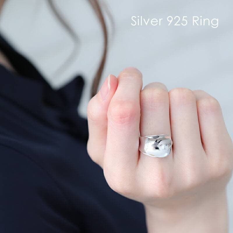 シルバーリング 太め シンプルワイドリング シルバー925 silver925 11