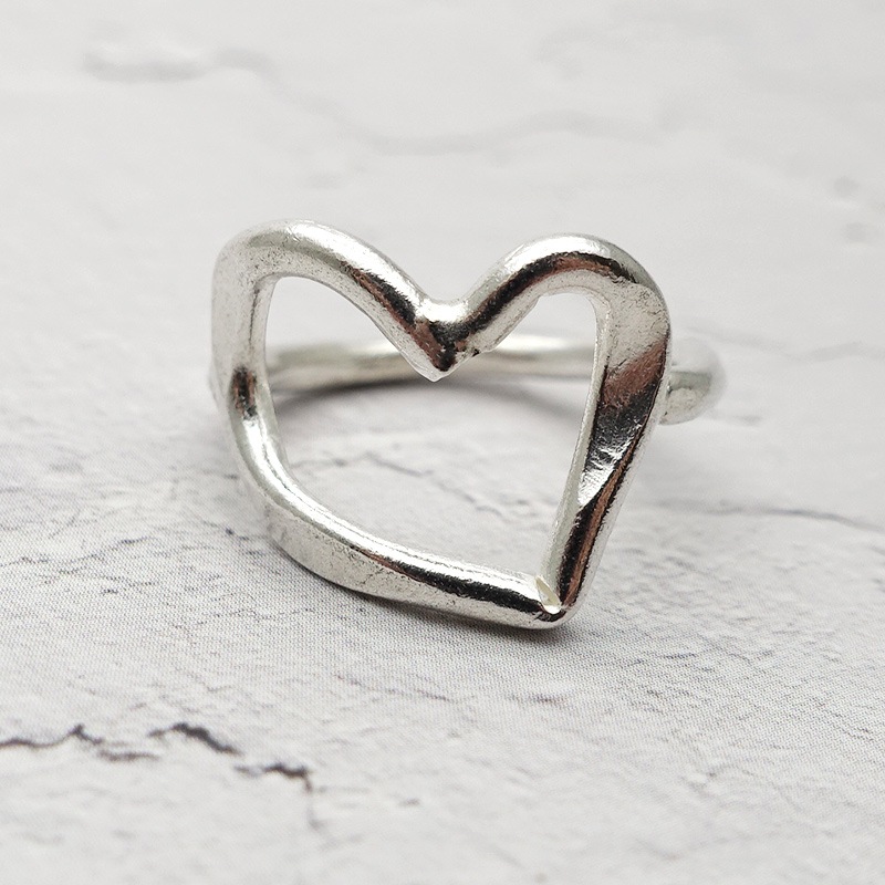 ハート カレンシルバーリング より高純度 指輪 レディース メンズ 9号