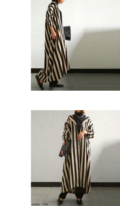 ストライプ柄 ロングジャケット ジャケット レディース 送料無料・再