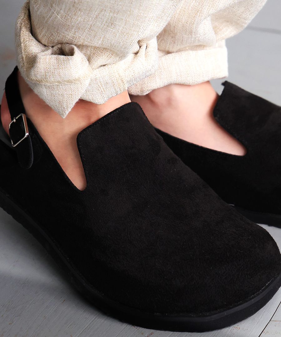 スエード調 サボサンダル レディース 靴 サンダル 送料無料・再入荷