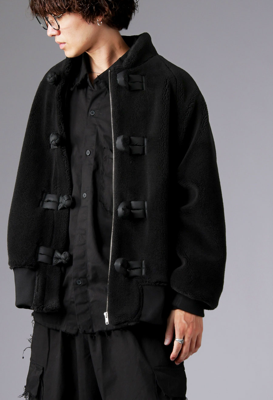 チャイナボタン ボアジャケット メンズ アウター 送料無料・再入荷