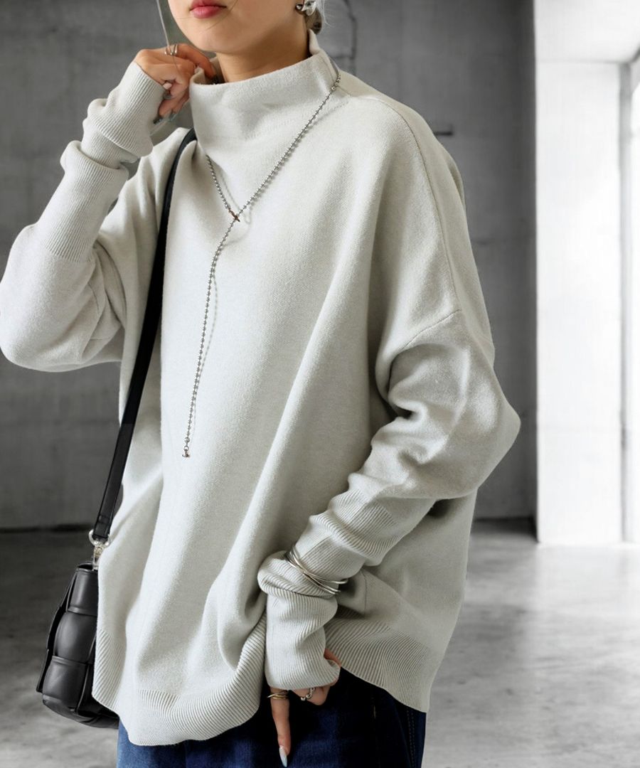 ボトルネックニット レディース トップス ニット 送料無料・再入荷