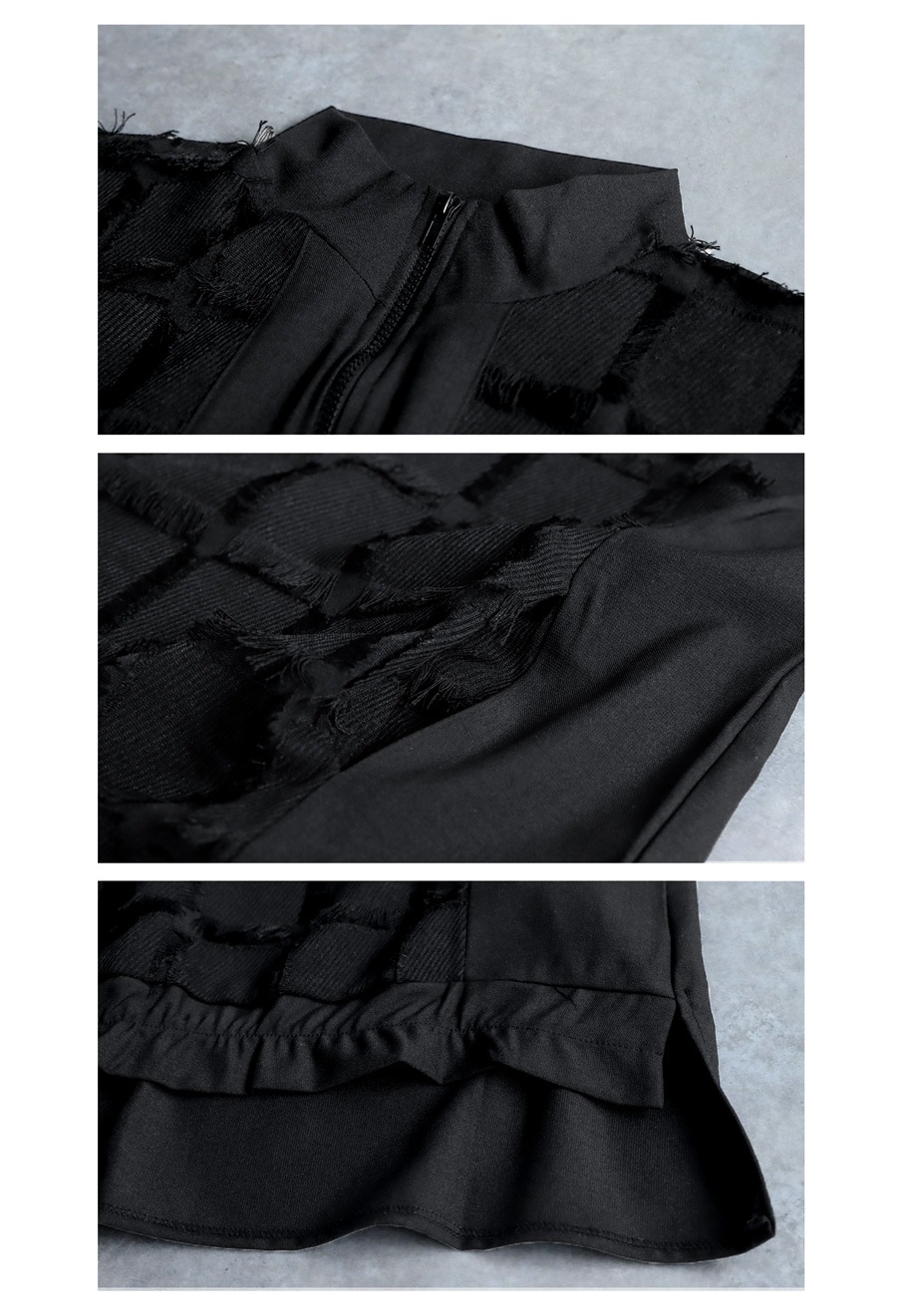 フリンジジャガードトップス トップス レディース 羽織り 送料無料