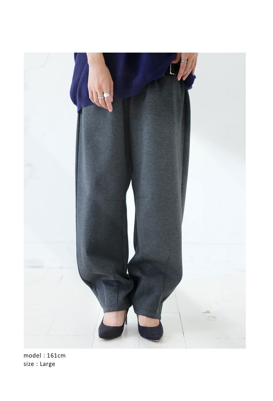 タック入り ポンチパンツ レディース ロング ワイド 送料無料・再入荷