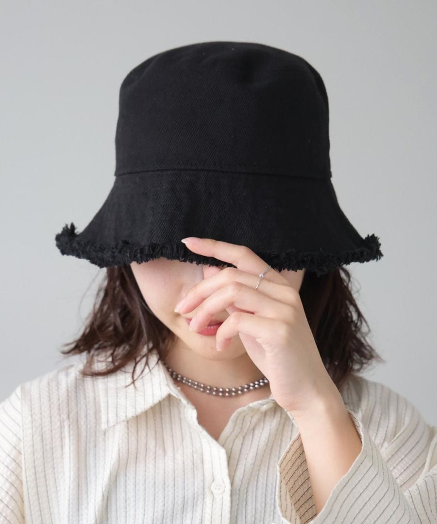 フリンジバケットハット 帽子 レディース ハット 送料無料・(80)メール