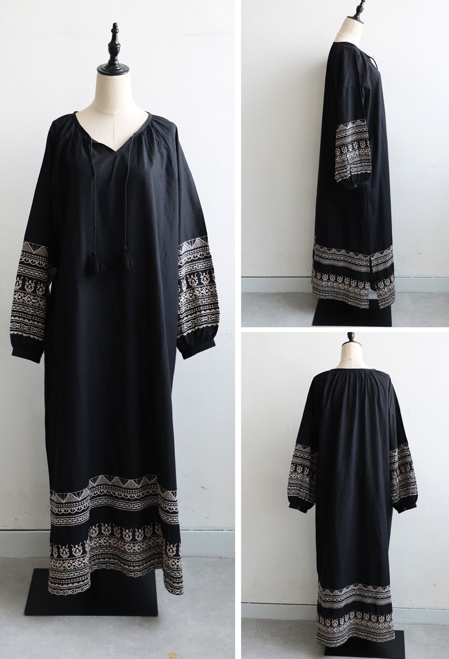 刺繍ワンピース レディース ワンピース インド綿 送料無料・メール便