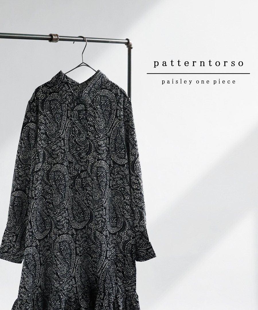 ワンピース レディース 長袖 ロング ペイズリー柄 送料無料・再再販