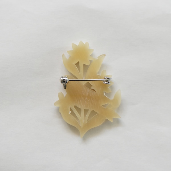 BISOU 花と鳥 ブローチ