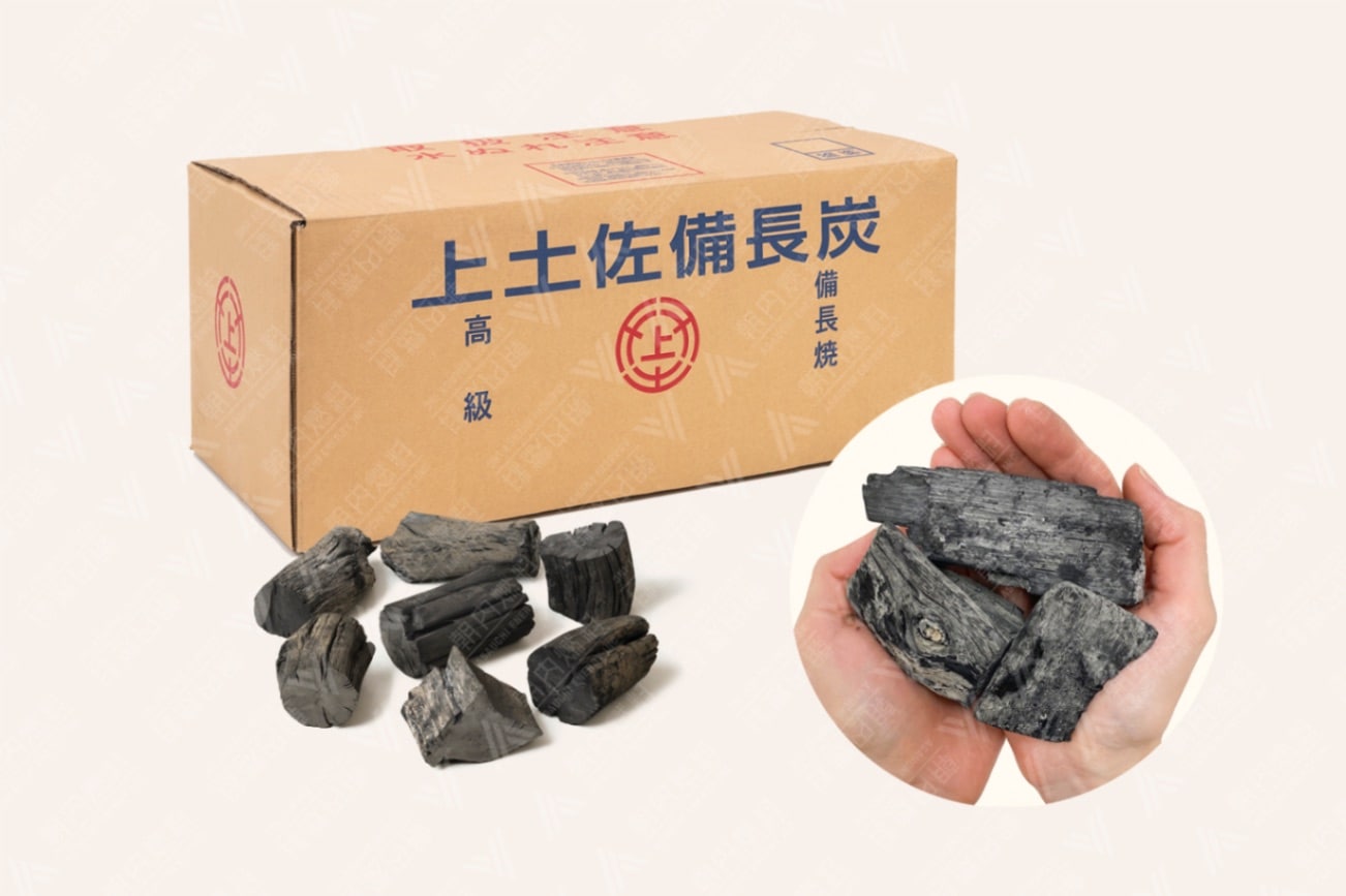 たーちん①【 伊予の切炭 】太め菊炭特選×2箱 た