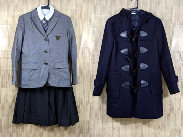 n40 東京都 淑徳高校 コート+ブレザー+長袖シャツ+冬服スカート+