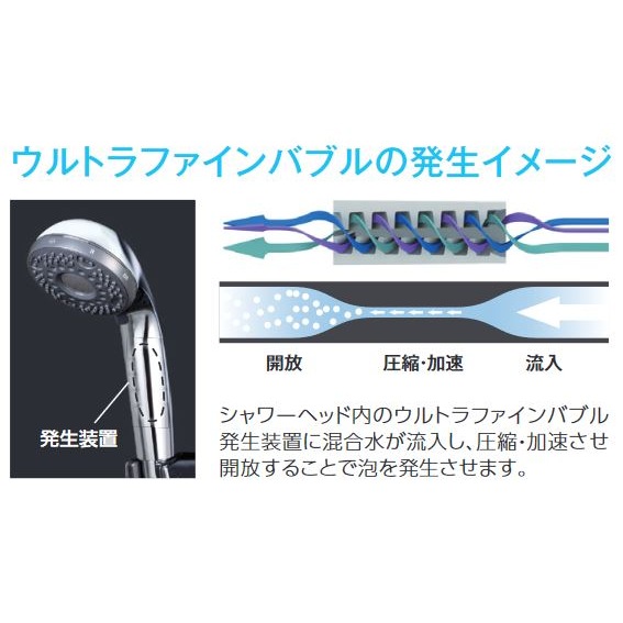 送料無料】KVK hadamo ウルトラファインバブルシャワーヘッド メッキ