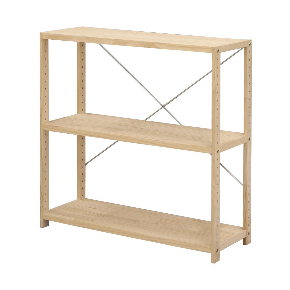 送料無料】エイ・アイ・エス パインラック3段80 幅82×高さ83cm HZPR