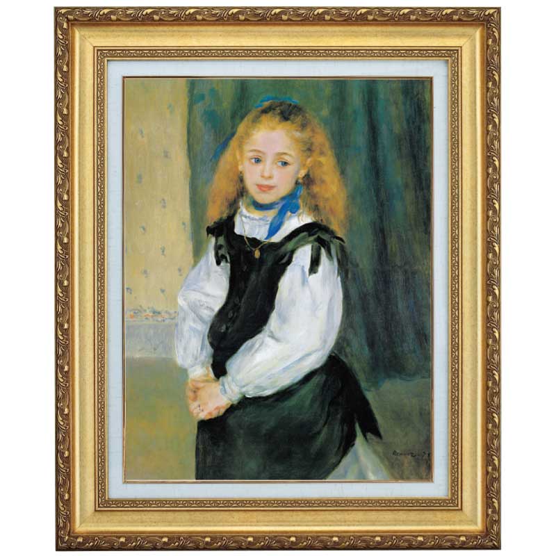 座る二人の少女』 ルノワール 10号 立体複製名画 額装付 【ポイント5