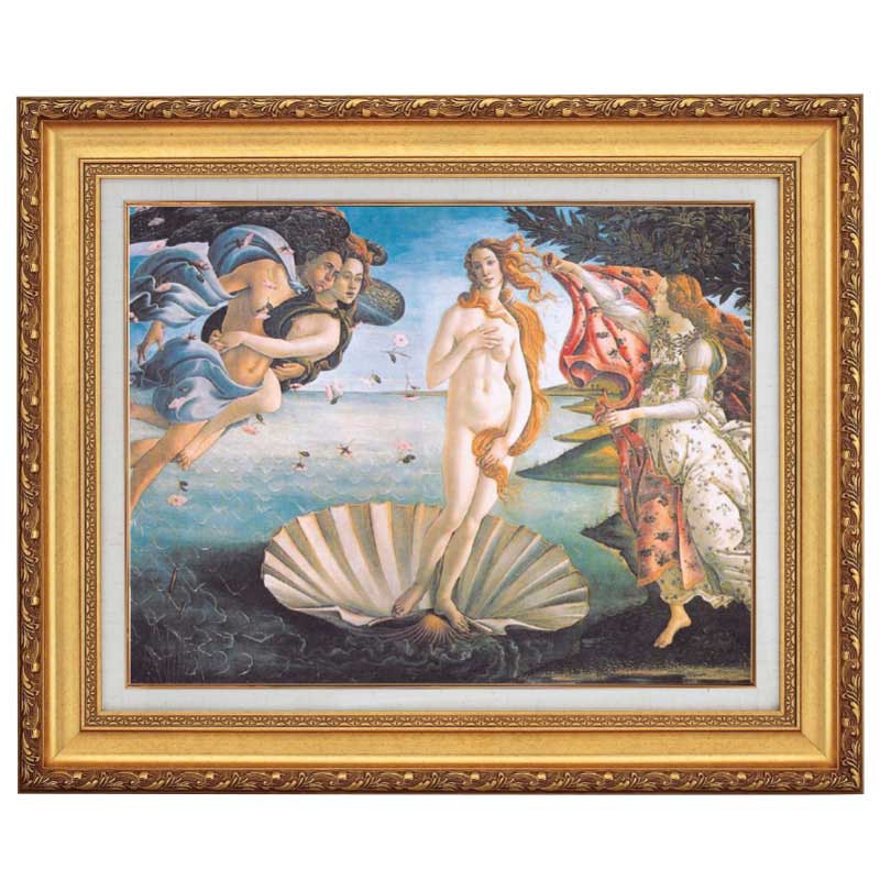 ヴィーナス誕生』 ボッティチェリ 10号 立体複製名画 額装付