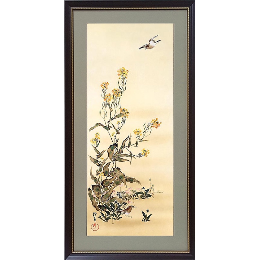 掛軸 酒井抱一「紫陽花に蜻蛉」六月 十二ヶ月花鳥図 印刷 箱付 25.4.6