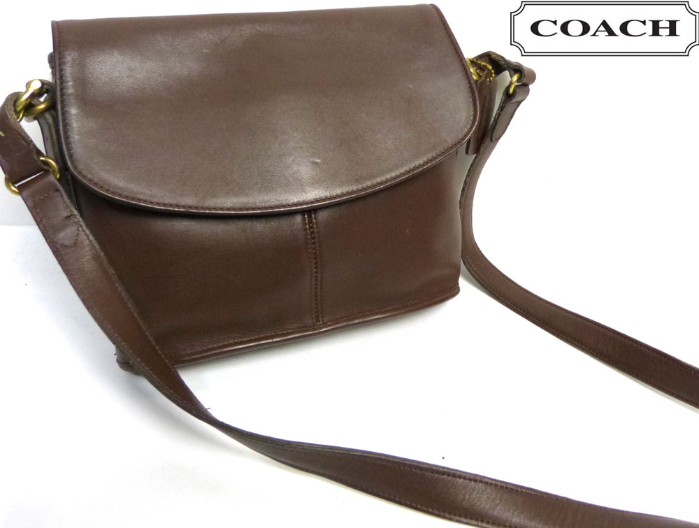 USA製オールドコーチ 本革レザー フラップ ショルダーバッグ OLD COACH