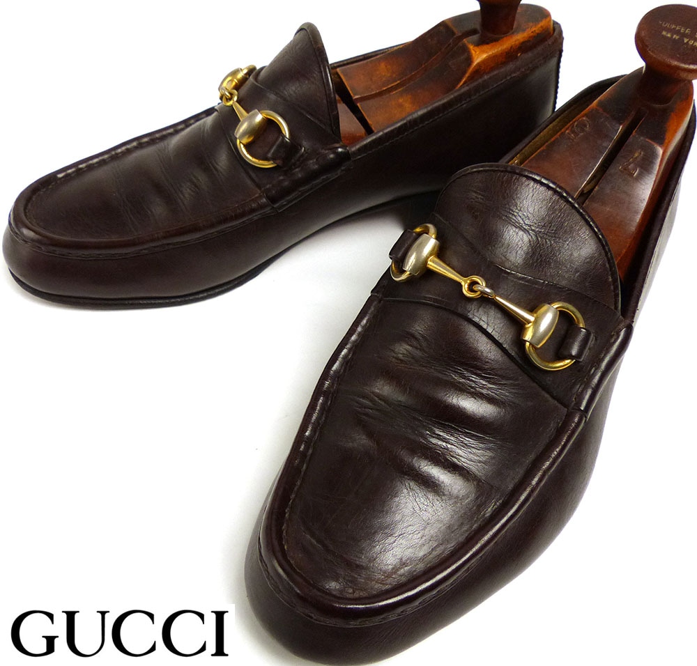 希少】イタリア製 1960-70s 旧タグ GUCCI オールドグッチ ホースビット