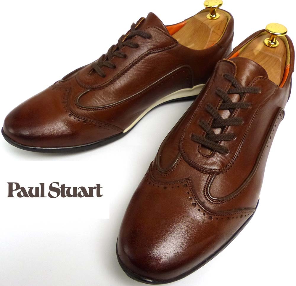日本製 Paul Stuart / ポールスチュアート レザースニーカー 25 1/2