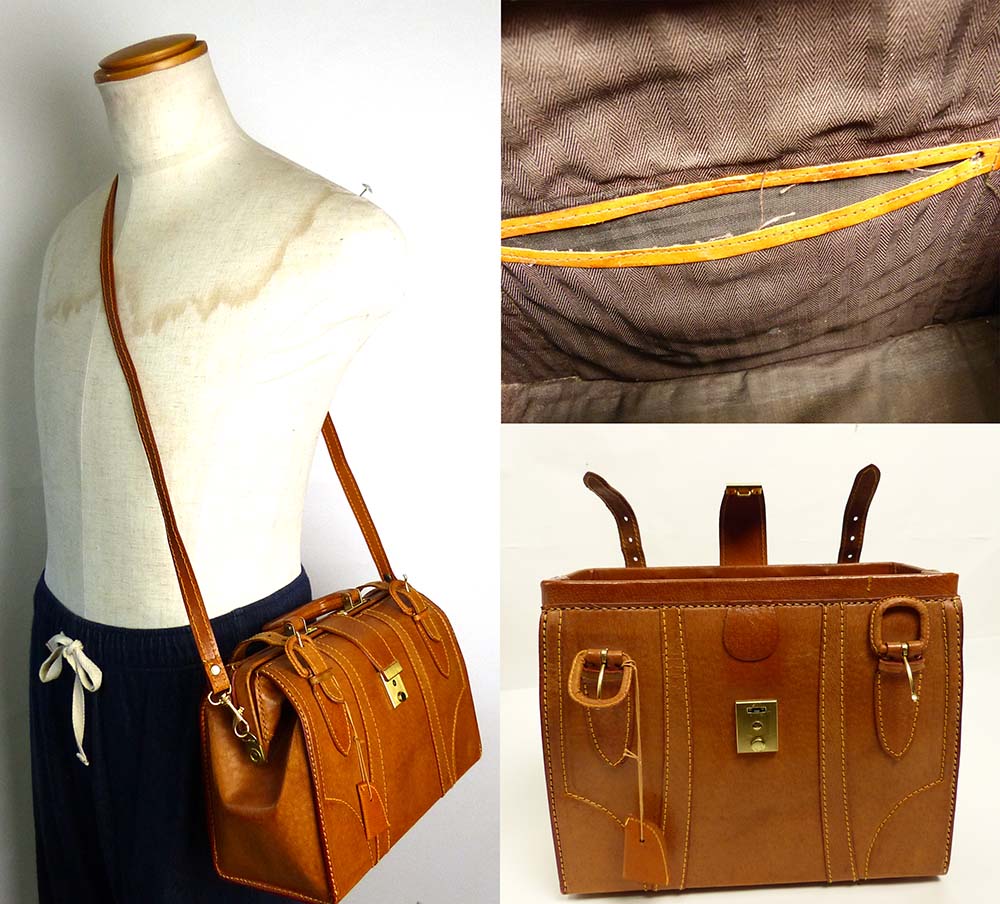 1970-80s 2WAY ミニ ダレスバッグ / ドクターバッグ / ショルダー