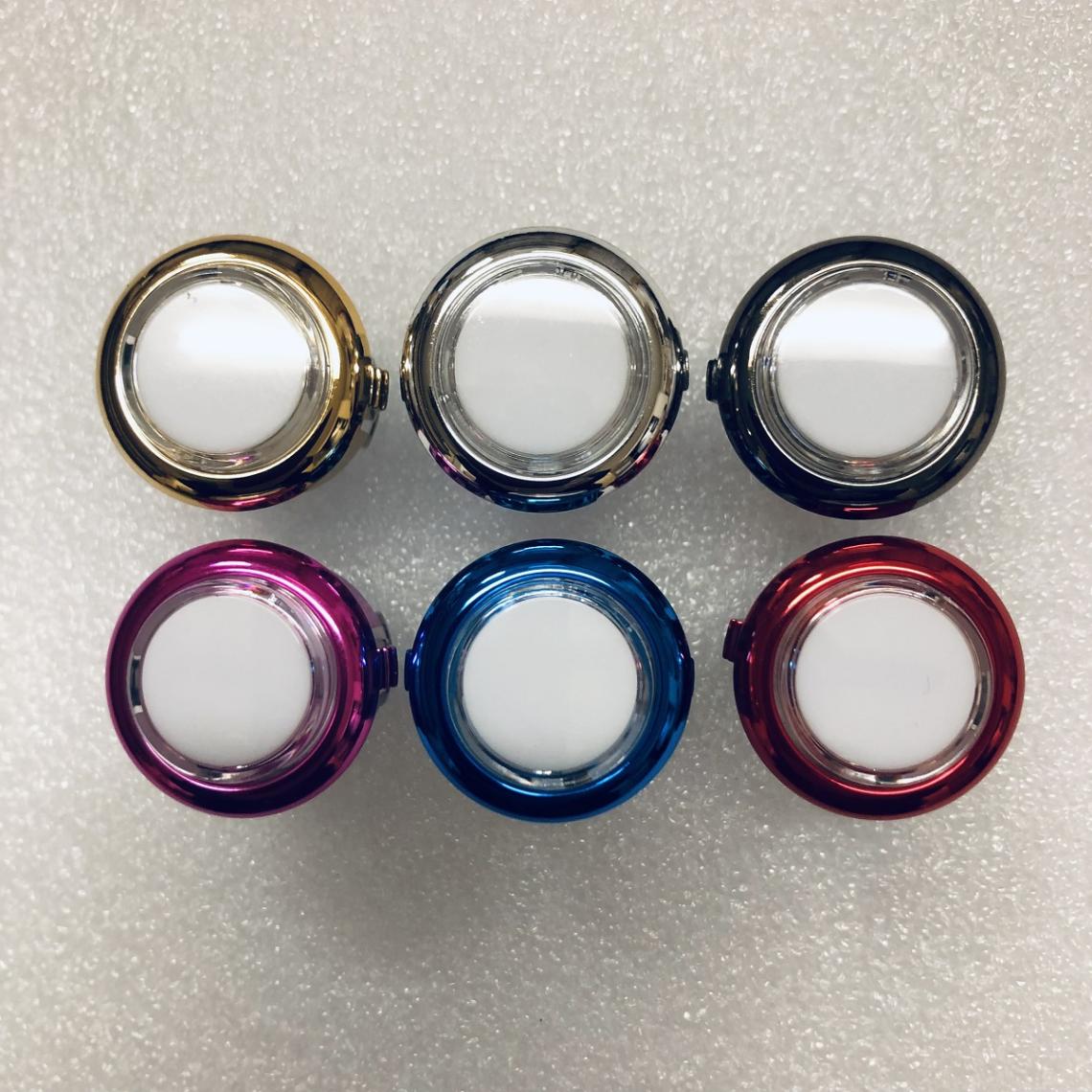 メタリック&メタリック枠クリアホワイト】三和電子 ハメ込み式押し